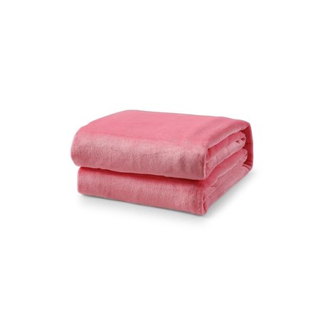 L-BAIET L-Baiet 9452-TWIN PINK 60 x 80 in. Fleece Twin Blanket; Pink - 100 Percent Polyester 9452-TWIN PINK